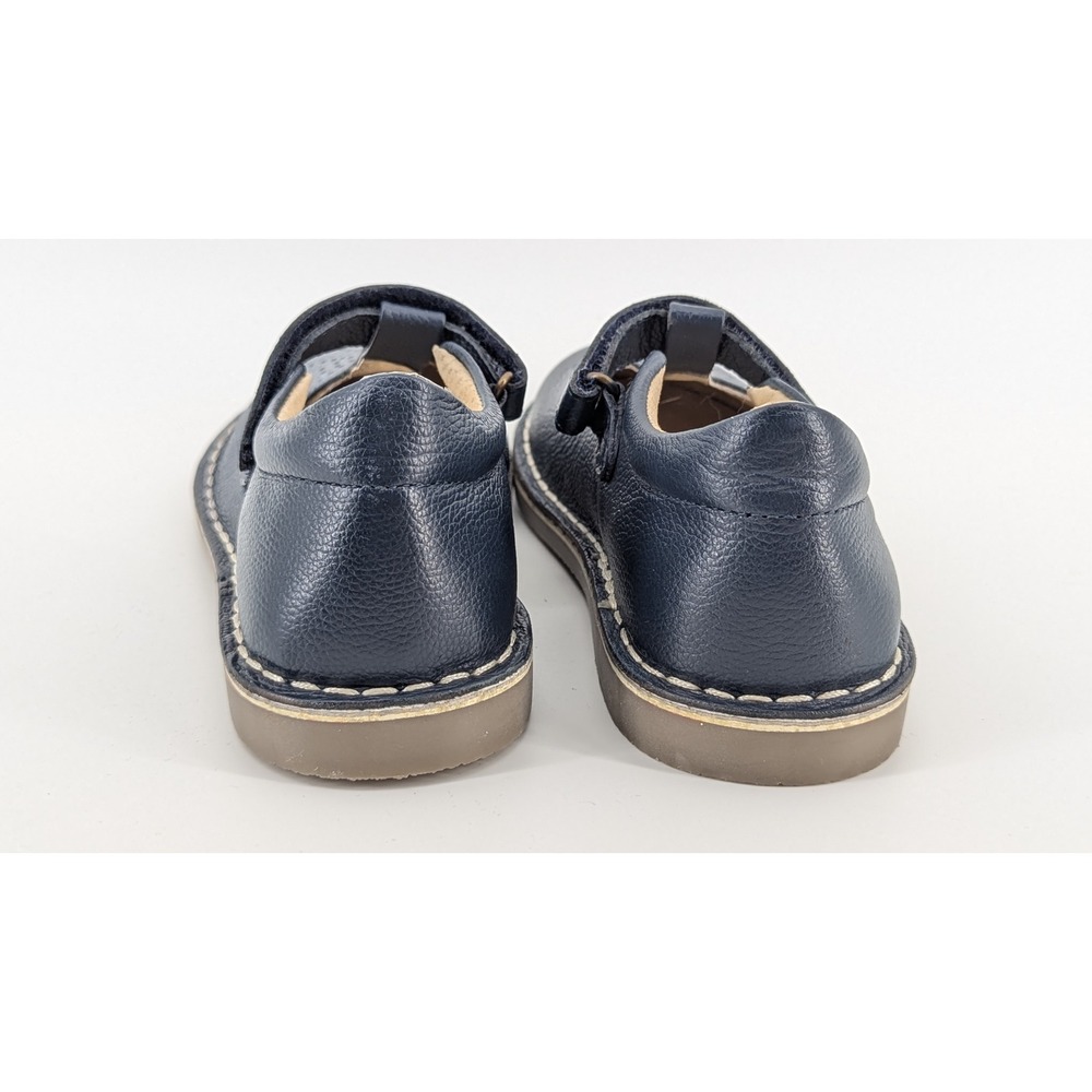 Mini Boden Navy Blue Leather T-Strap Mary Jane Shoes Butterfly Perforated EU 32 - Picture 4 of 7